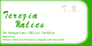 terezia malics business card