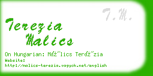 terezia malics business card